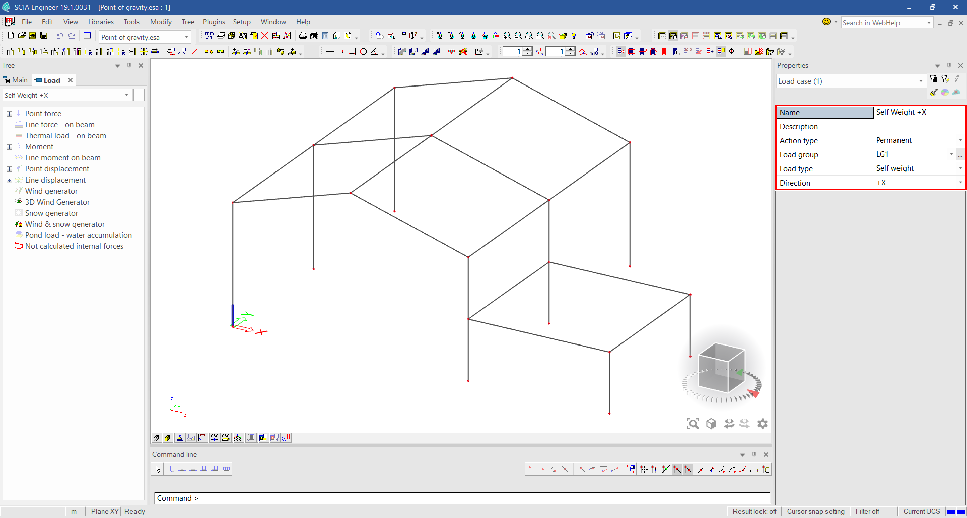 Calculate center of gravity (mass)